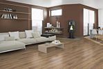 Parquet laminado de Roble Toscolano Nature EHL016 de Egger Home en un ambiente de habitación.
