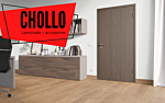 Diseño roble marrón claro 4v en vista de habitación