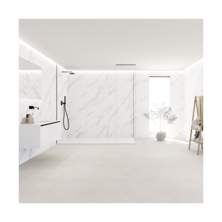 Revestimiento de Pared SPC modelo París de la marca Tauro Walls instalado en un baño