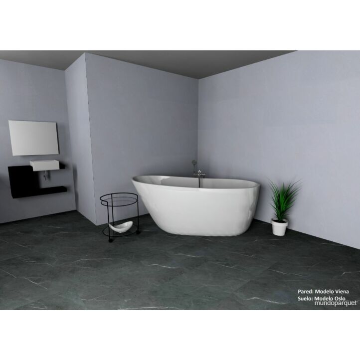 Revestimiento de Pared SPC modelo Viene de la marca Tauro Walls instalado en un baño