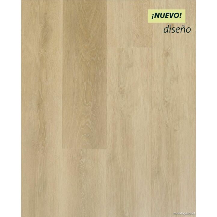 Suelo de vinilo de la marca Bdecora de la colección SPC click City Praga de color beige en vista detallada.