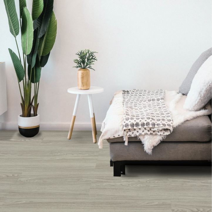 Suelo Vinilico SPC GALAXY LINE Basic Roble Grey - 1220 x 183 x 5mm - Base aislante Incorporada
