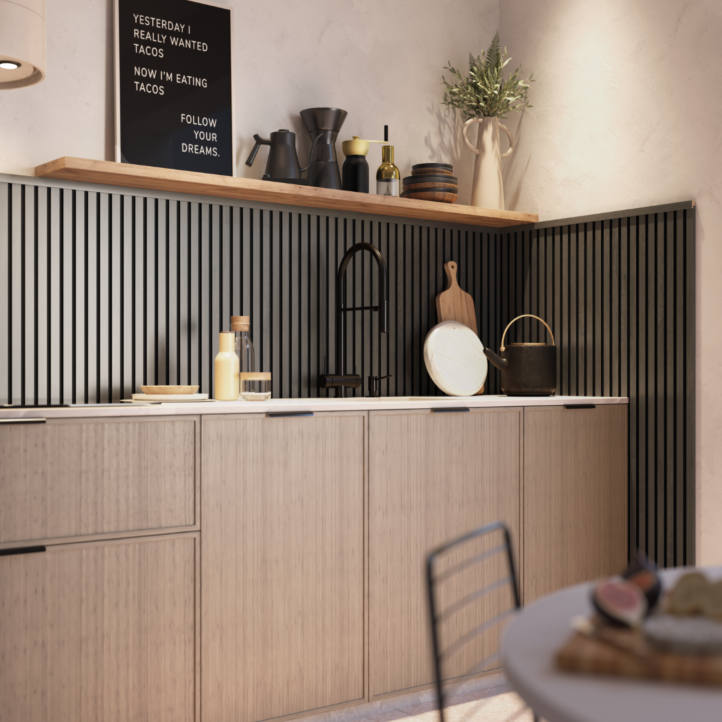ROBLE AZABACHE MODERN REVESTIMIENTO DE PARED DE PVC