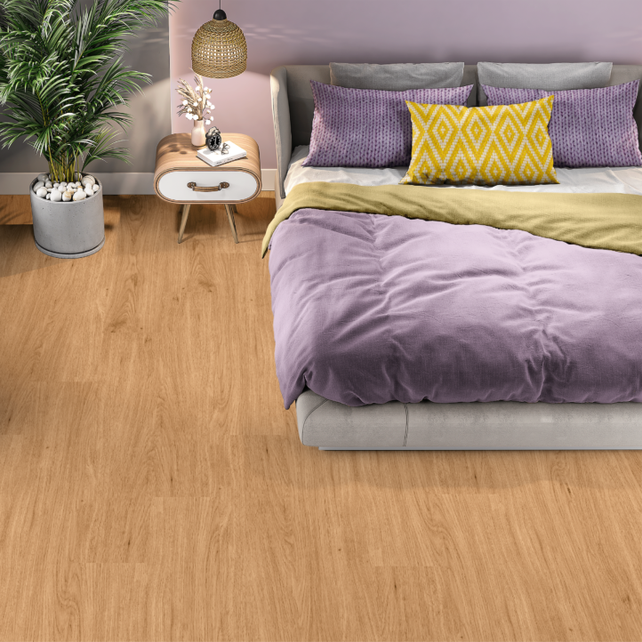 Suelo Vinilico SPC GALAXY WIDE Natural - 1220 x 228 x 5 mm - Base aislante Incorporada