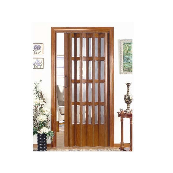 puerta plegable de pvc acristalada disdoor  