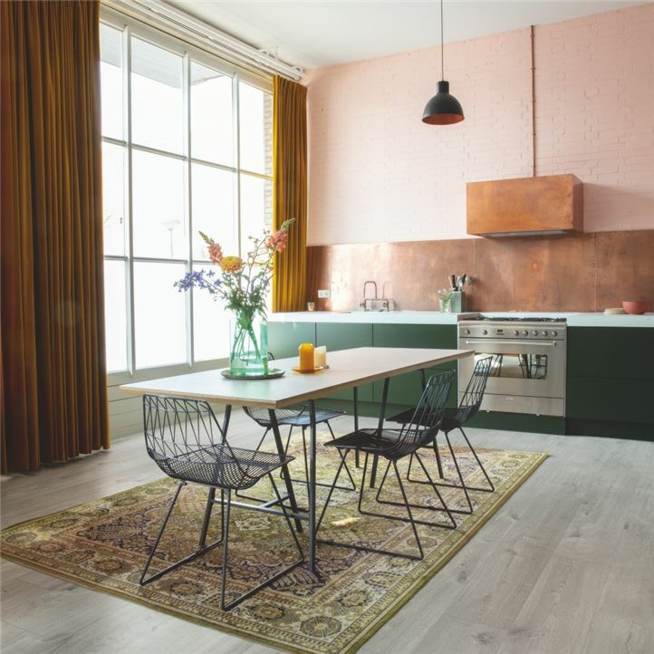 Suelos vinilos Quick Step Pulse Click Roble algodón frio gris PUCL40201