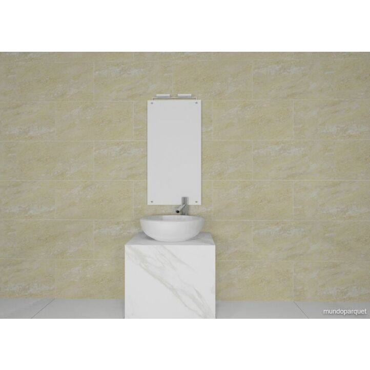 Revestimiento de Pared SPC modelo Nápoles de la marca Tauro Walls instalado en un baño