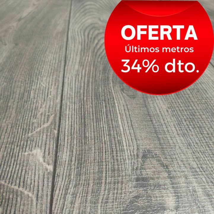 oferta suelo laminado Roble Oxford Gris Marrón EM7182