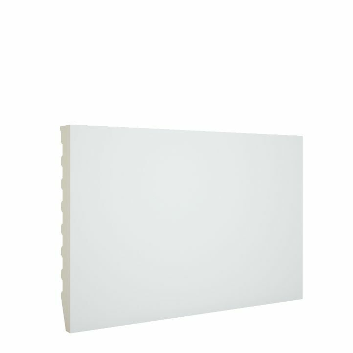 rodapié pvc lacado en blanco de 8 cm de mundoparquet en vista detallada