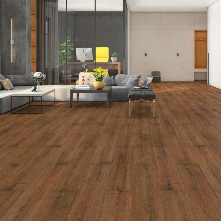 Suelo laminado floorpan de la gama elite xl clase 33 AC5 Saigon en un ambiente de salón