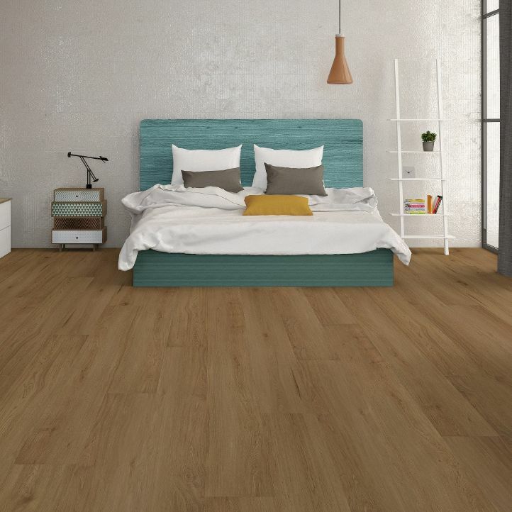 2,3 m² Suelo vinílico adhesivo PVC tarima de vinilo parquet laminado roble  rojo