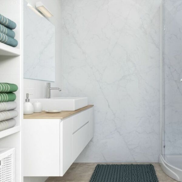 REVESTIMIENTO DE PARED DE PVC Carrara Marble 265 x 25 cm