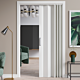 puerta plegable de pvc disdoor en color  crema