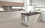 Parquet laminado de Roble Toscolano Claro MF4627 de Egger Megafloor de la serie M2 en un ambiente de habitación.