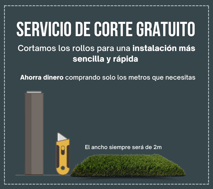 servicio de corte gratuito para césped artificial