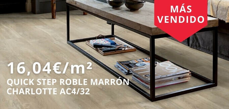 Suelo laminado Quick Step Roble Marrón Charlotte