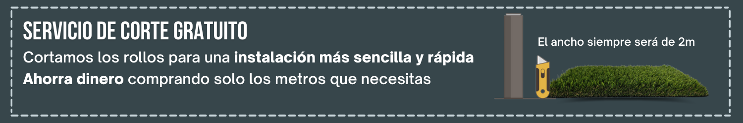 servicio de corte a medida en césped artificial