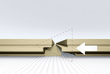 Método de instalación por colocación horizontal de parquet suelos laminados.