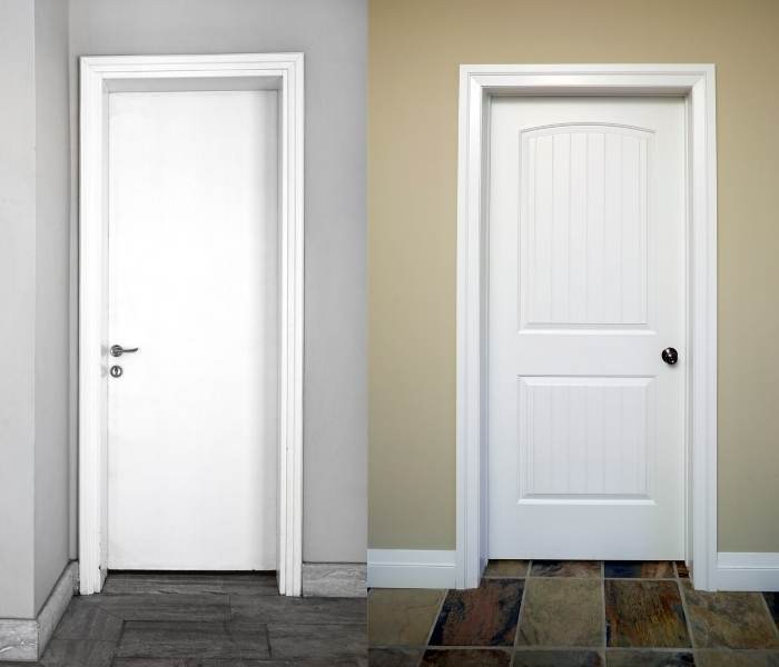 combinar puertas blancas con parquet es una tendencia que se expande cada vez más